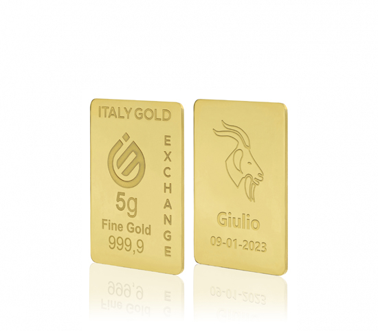 Gold ingots Star Signs - Capricorn - 24Kt - 5gr IGE GOLD